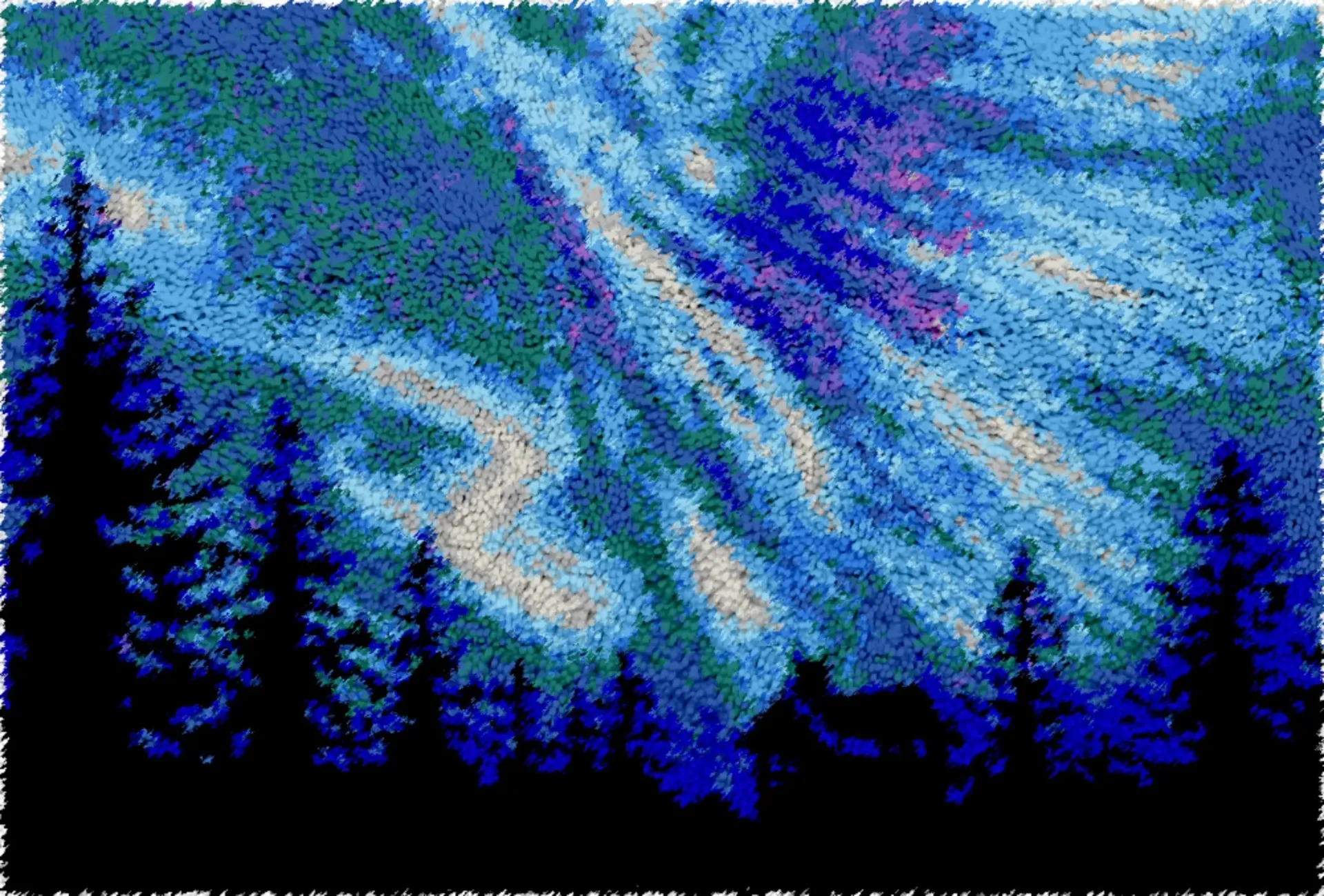 Rug Making Latch Hooking Kit | Aurora (102x69cm)