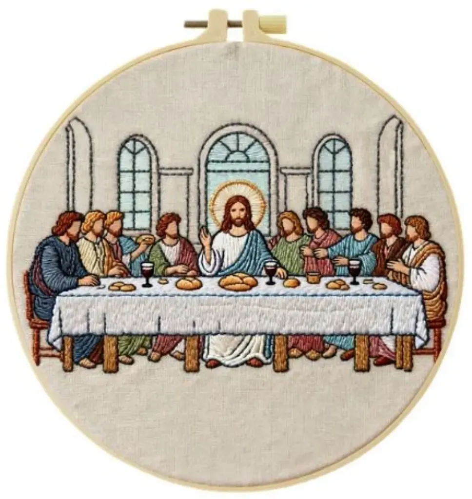 [A-SBS-CSBEGIN-LastSupper-20] Cross Stitch Kits for Beginners | Last Supper (20cm)