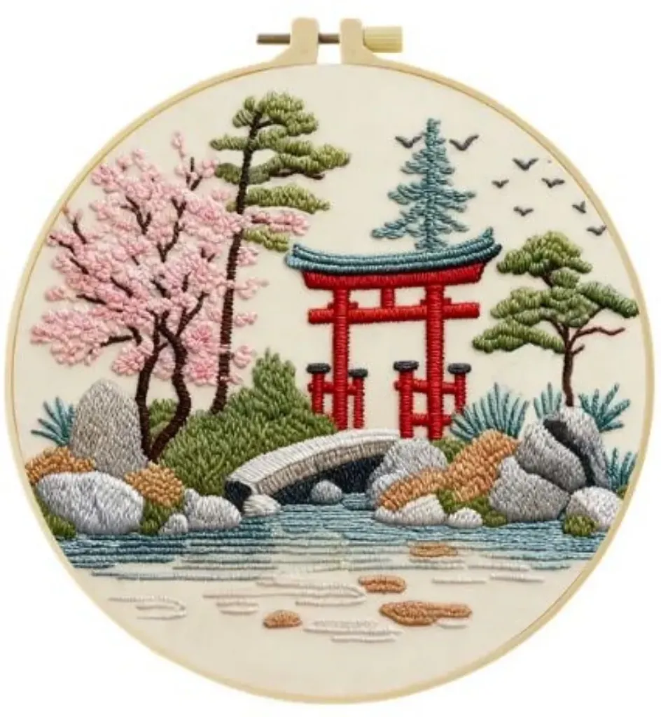 [A-SBS-CSBEGIN-Courtyard-20] Cross Stitch Kits for Beginners | Courtyard (20cm)