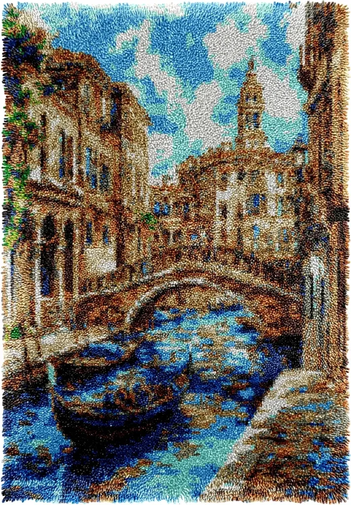 [SHU-Venice-115x80-blank] Rug Making Latch Hooking Kit | Venice (115x80cm) (Blank Canvas)