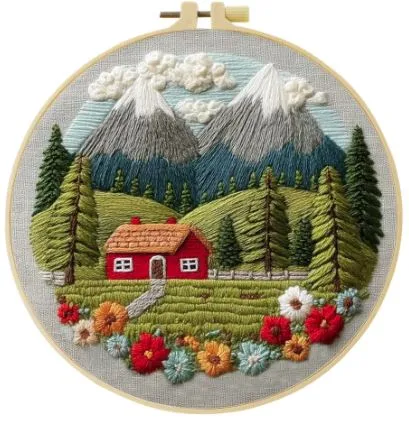 [A-TVS-CSBegin-Farm] Cross Stitch Kits for Beginners | Farm (20cm with frame)