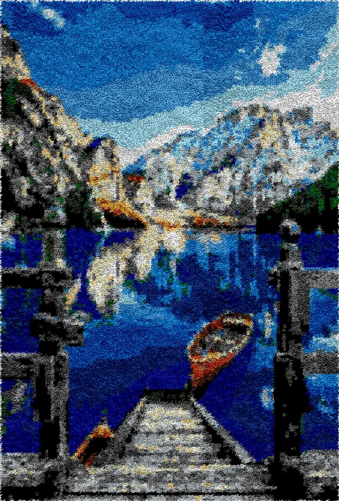 Rug Making Latch Hooking Kit | Dock (102x69cm)