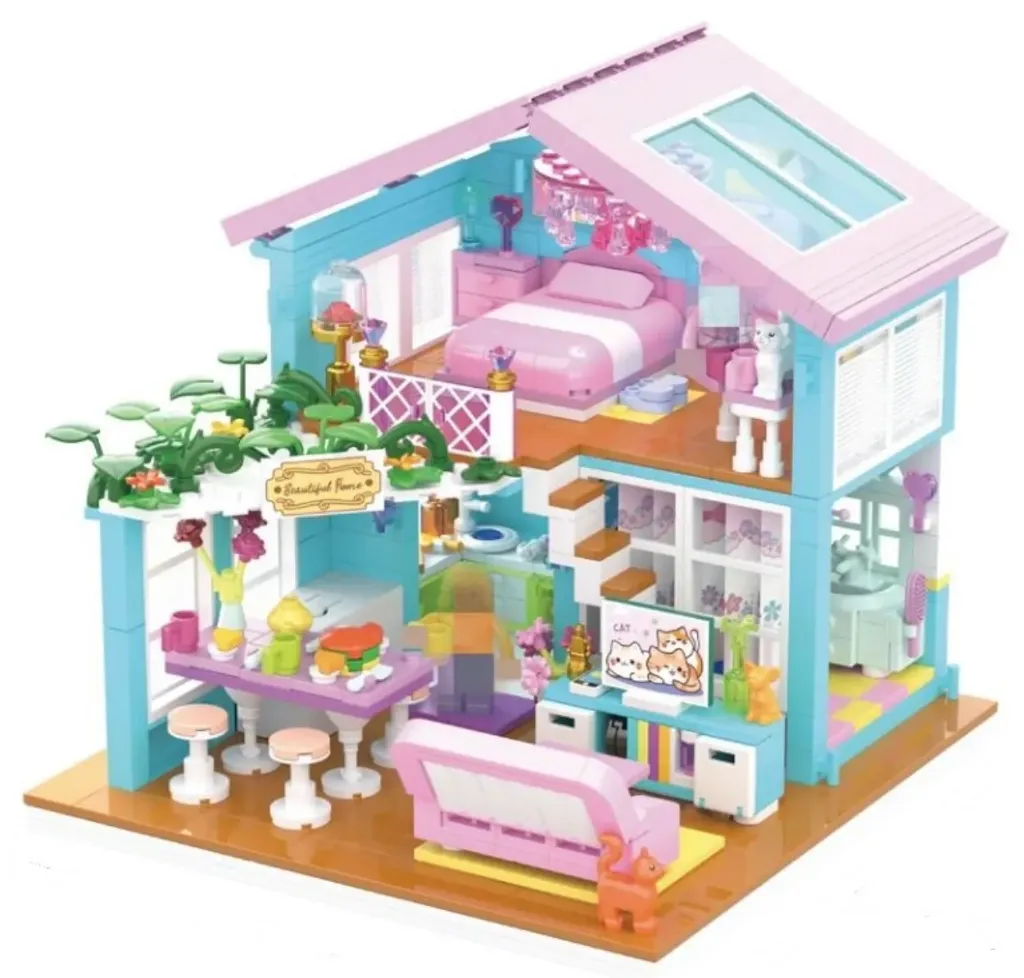 Mini Micro Unique Building Blocks | Cat's New Home