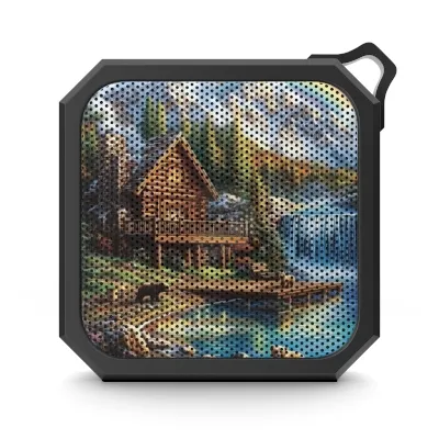 [POD-LakesideCabin-PortableSpeaker] Lakeside Cabin Scene Bluetooth Speaker | Outdoor Portable Speaker