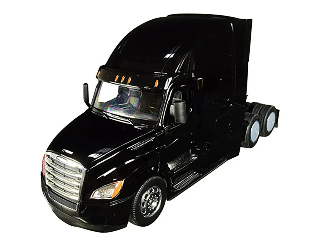 [32695bk] Freightliner Cascadia Truck Black "Transporter" 1/32 Diecast Model