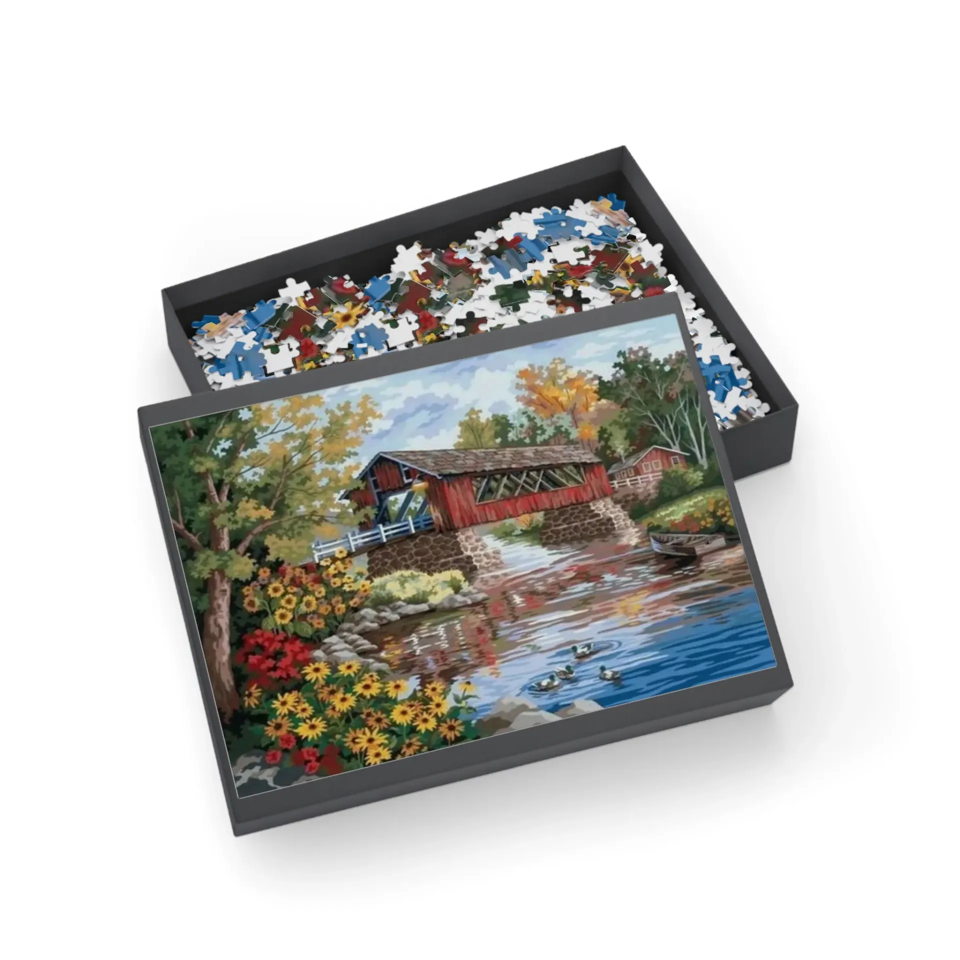 Covered Bridge Landscape Puzzle | 1000 pieces 28x20"