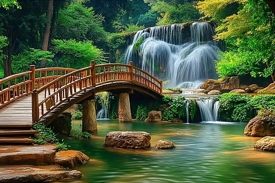 [A=TYS-2000Puzzle-BridgeFalls] Bridge Falls Scenery Puzzle (2000 pieces 100x70cm)