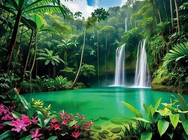 [A-TYS-2000Puzzle-WaterfallInForest] Waterfall in Forest Puzzle (2000 pieces 100x70cm)