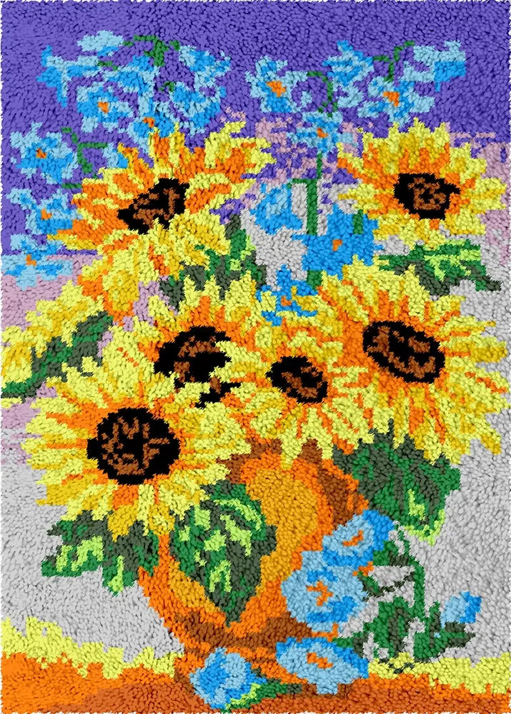Rug Making Latch Hooking Kit | Sunflowers (87x61cm)